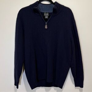 Jos A Bank Men's Navy Half-Zip Sweater